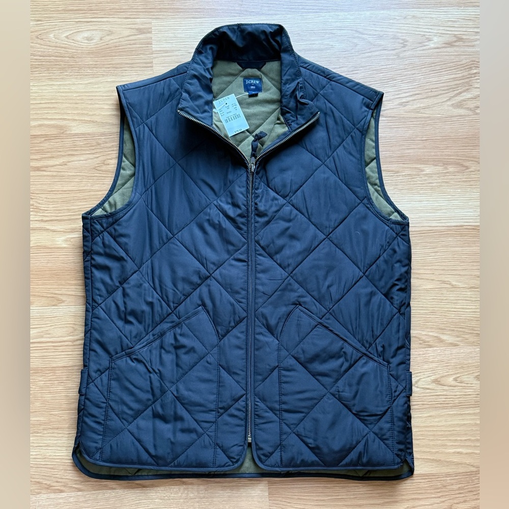 J. Crew Navy Quilted Vest